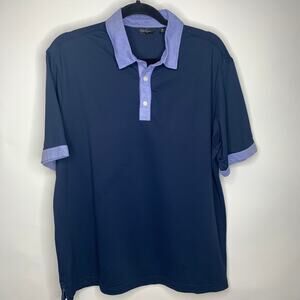 Walter Hagen Blue Polo Golf Shirt Sz Medium